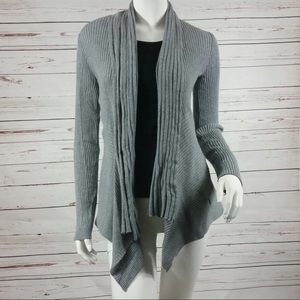 Faded Glory Asymmetrical Grey Cardigan